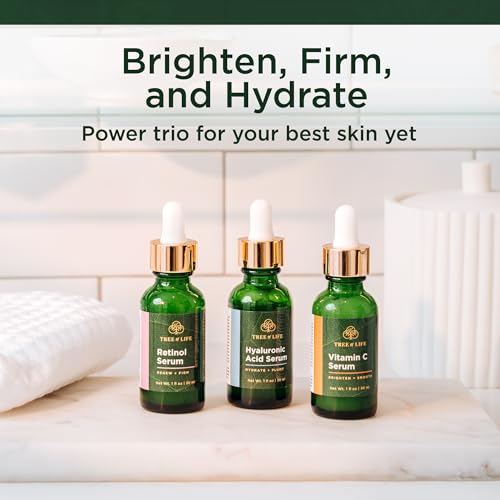 Tree of Life Face Serum Skin Care, Facial Serum for Women and Men, Set of 3
