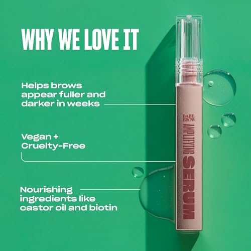 Babe Original Amplifying Brow Serum for Thicker-Looking Eyebrows, 3mL