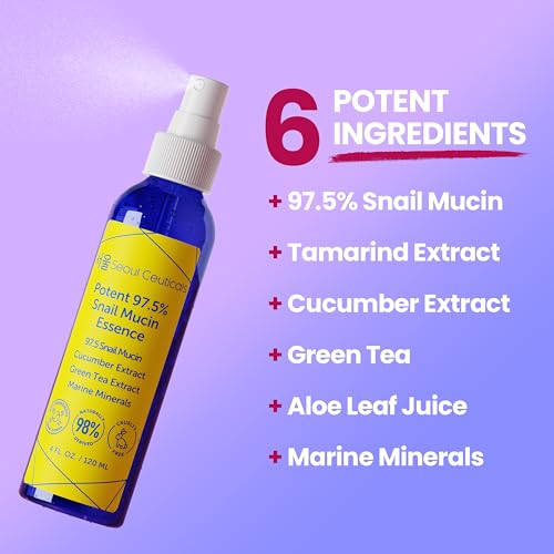 SeoulCeuticals Korean Face Mist 97.5% Snail Mucin Essence 4oz
