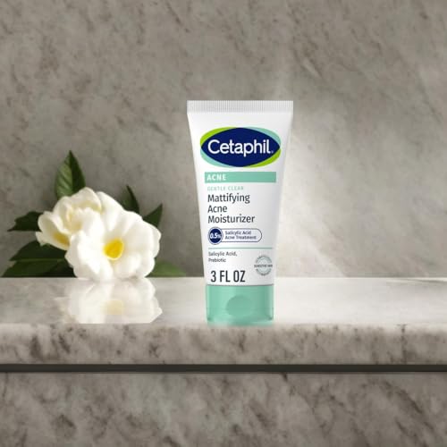 Cetaphil Gentle Clear Mattifying Acne Face Moisturizer, Salicylic Acid, 3oz