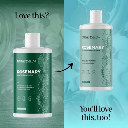 Volumizing Biotin and Rosemary Shampoo - Vegan Rosemary Biotin Shampoo for Thinning Hair for Women and Men with Nourishing B Vitamins & Tea Tree Oil - Paraben Silicone & Sulfate Free (16 Fl Oz)