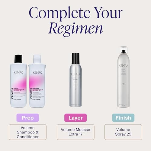 Kenra Professional Volume Spray 25 50% | Super Hold Finishing & Styling Hairspray | Flake-free & Fast-drying | Wind & Humidity Resistance | All Hair Types | 10 oz