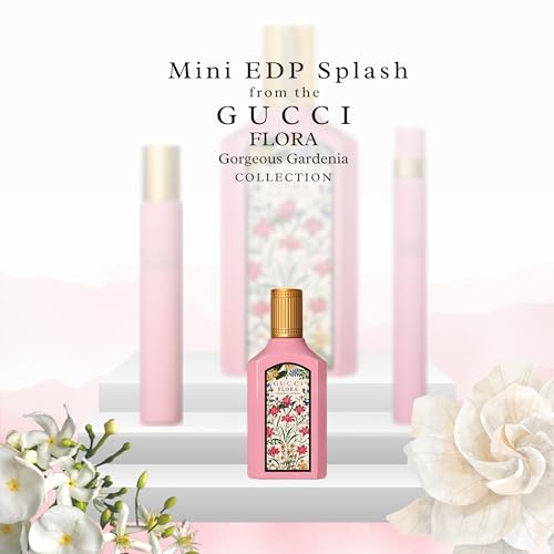 Gucci Flora Gorgeous Gardenia Perfume for Women EDP Mini Splash Top 0.16 Fl Oz