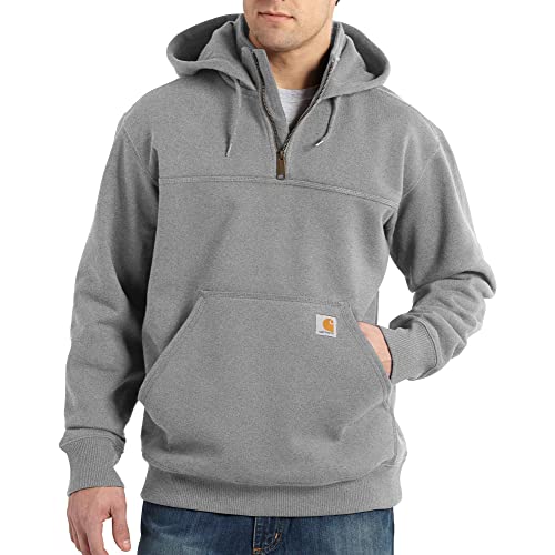 Carhartt Men's Paxton 1/4-Zip Sweatshirt, Heather Gray, Large