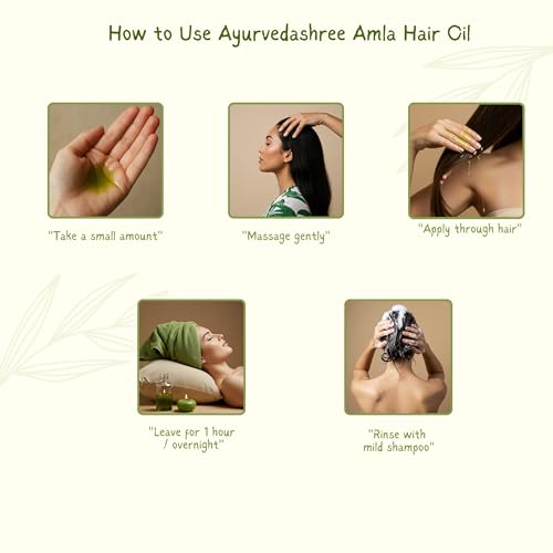 AYURVEDASHREE Hair Oil 6.76 fl oz., with Bhringraj, Amla Extract, Kalonji, Seasme, Avacado, Walnut, Thyme, Jajoba , Grape Seed & Coconut Oil 200 ml