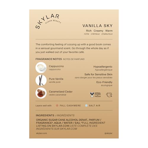 Skylar Vanilla Sky, Eau de Parfum for Women, Warm, Sensitive Skin, 1.7 Floz