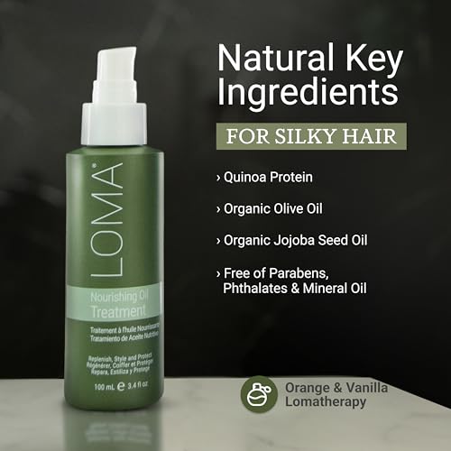 Loma Hair Care Nourishing Oil Treatment, 3.4 Fl Oz