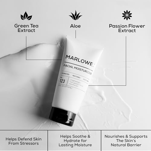 MARLOWE. Facial Moisturizer for Men, Non-Greasy Daily Face Lotion, 6 oz