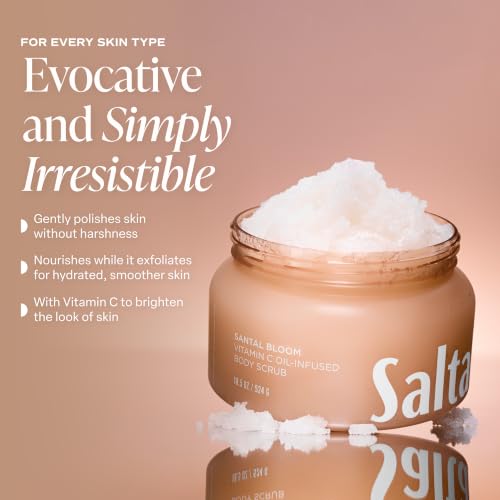 Saltair Vitamin C Oil-Infused Body Scrub | Santal Bloom, 18.5 oz