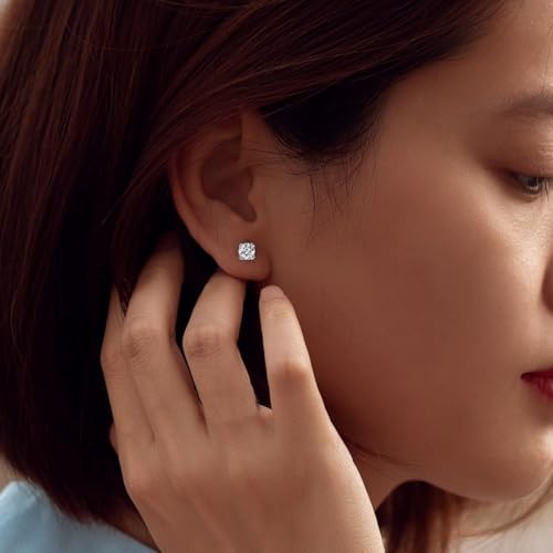 Shop QSE IGI 1.00 Ct Lab Grown Diamond Stud Earrings for Women 14k Gold