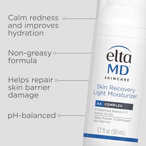 EltaMD Skin Recovery Light Face Moisturizer for Dry Skin, Oil Free, 1.7 oz