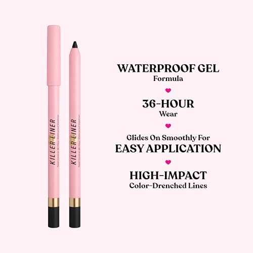 Too Faced Killer Liner 36-Hour Gel Eyeliner Pencil | Long Lasting, Waterproof, Non-Flaking Eyeliner Pencil, 0.04 Ounce, Chocolate