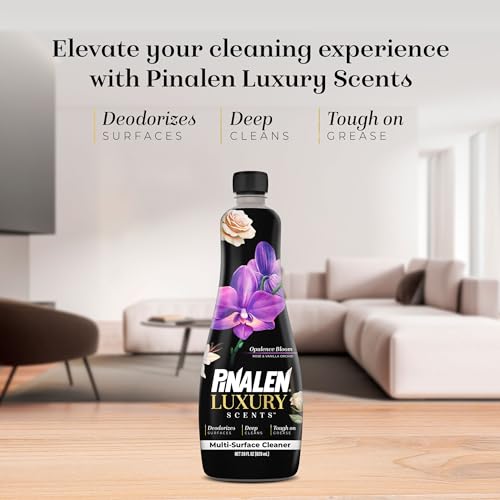 PINALEN Luxury Scent Liquid Multipurpose Cleaner - Deep Cleans, Long Lasting Scent - Multisurface Bathroom & Kitchen Cleaner Supplies - Opulence Bloom (28 Fl. Oz)