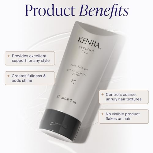Kenra Professional Styling Gel 17 | High Hold Gel | Creates Fullness & Adds Shine | Controls Coarse, Unruly Hair Textures | Alcohol-Free, Non-Drying, & Non-Flaking | Medium To Coarse Hair | 6 fl. Oz
