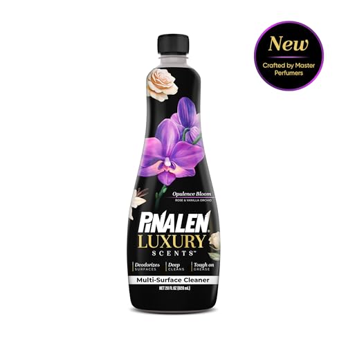 PINALEN Luxury Scent Liquid Multipurpose Cleaner - Deep Cleans, Long Lasting Scent - Multisurface Bathroom & Kitchen Cleaner Supplies - Opulence Bloom (28 Fl. Oz)