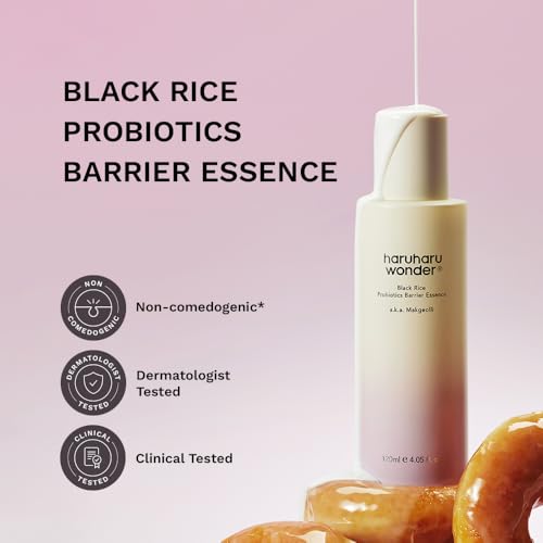 haruharu Black Rice Probiotics Barrier Essence, 4.05 fl.oz, Vegan