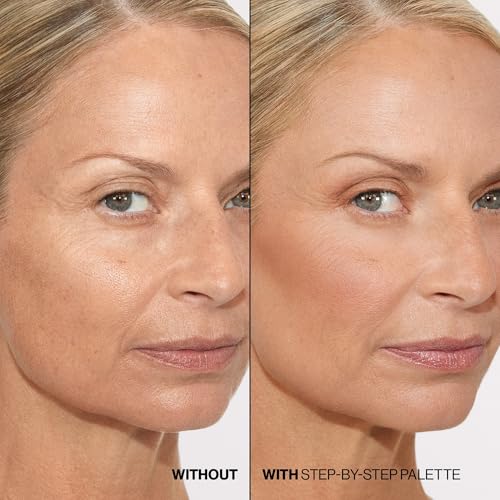 Smashbox Step-By-Step Contour Palette | Sculpt + Glow All-In-One Contour Kit with Blendable + Buildable Formulas, Light/Medium, 0.3 Ounce