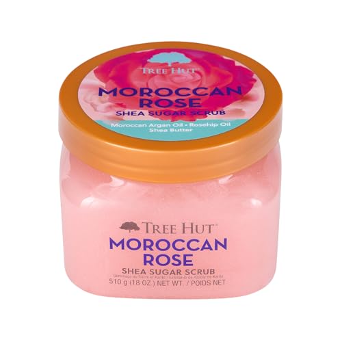 Tree Hut Moroccan Rose Body Scrub, Exfoliating Sugar Scrub, Vegan, 18 Oz