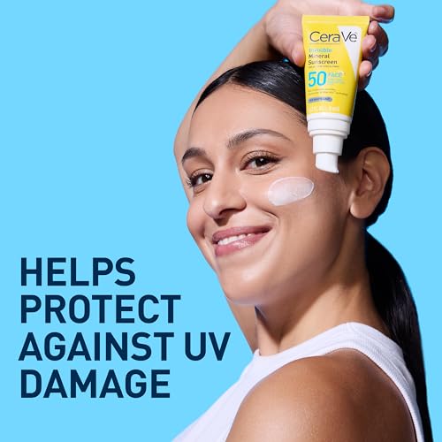 CeraVe Invisible Mineral Sunscreen SPF 50, Face Sunscreen, Travel Size