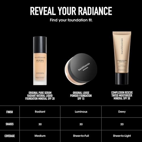 bareMinerals Original Pure Serum Liquid Foundation, Deep Warm 5, 1 oz