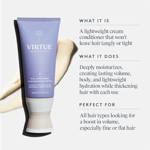 VIRTUE Full Conditioner, Volumizing, for Fine Hair, Sulfate-free, 6.7 Fl Oz