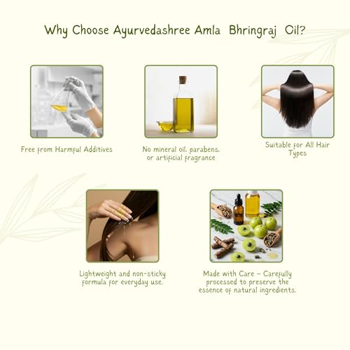 AYURVEDASHREE Hair Oil, 200 ml with Amla , Bhringraj , Brahmi , Methi , Shikakai , Neem , Henna , Pine , Clove , Eucalyptus & Citronella Oil