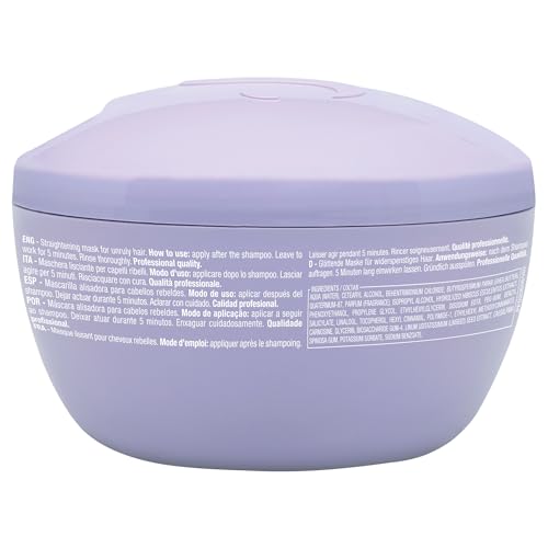 ALFAPARF MILANO Semi di Lino Smooth Mask for Frizzy and Rebel Hair - Intensive Detangling Hair Treatment - Controls Frizz - Straightens and Hydrates Unruly Hair, 6.76 fl. oz.