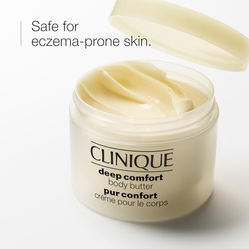 Clinique Deep Comfort Body Butter With Hyaluronic Acid, Shea Butter + Glycerin | Safe for Eczema-Prone Skin, 6.7 Fl Oz