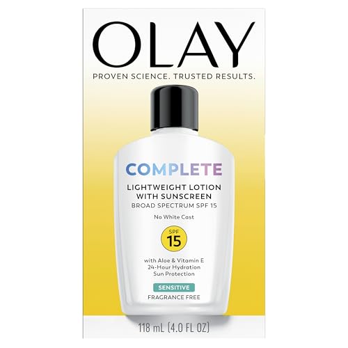 Olay Face Moisturizer, Complete All Day Moisturizer With Sunscreen Broad Spectrum SPF 15 - Sensitive, 4 fl. Oz, 1 unit