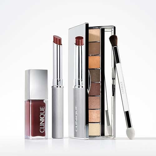 Clinique All About Shadow Eye Shadow Palette, 8 Silky + Buildable Shades | Safe For Sensitive Eyes, A Nude Honey Mood