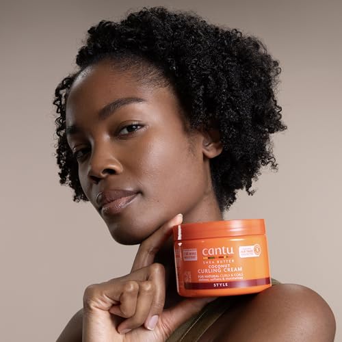 Cantu Coconut Curling Cream with Shea Butter for Natural Hair, 12 oz