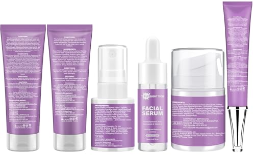 Skin Care Set,6 Pcs Anti-aging Skincare w/Korean Retinol,Hydrate, Moisturize Self Care Facial Skin Care Routine Kit Women Teen Girls Travel Skincare Gift Set,Valentines Birthday Gift for Women Her Mom