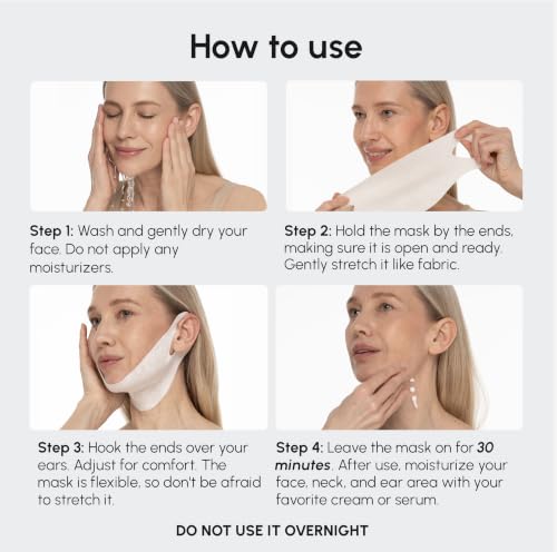 MAREE V Line Lifting Mask with 24K Gold – Deep Collagen Face Mask for Women – Jawline Shaper Mask with Retinol & Hyaluronic Acid – Neck Tightening & Firming - Double Chin Strap for Face Lift