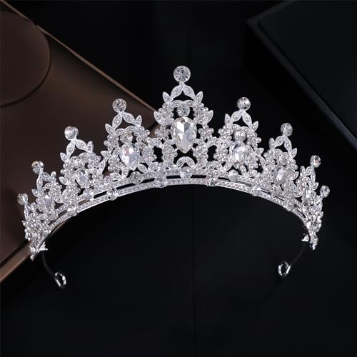 Kamirola Silver Tiaras and Crowns for Women,Tiaras Earrings Necklace