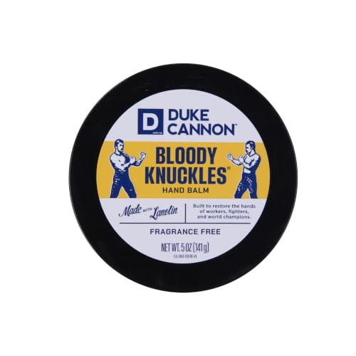 Duke Cannon Bloody Knuckles Hand Repair Balm - Unscented Moisturizer for Hardworking Hands, Repair and Revitalize Dry, Cracked Skin (5 oz. - 1 Pack)