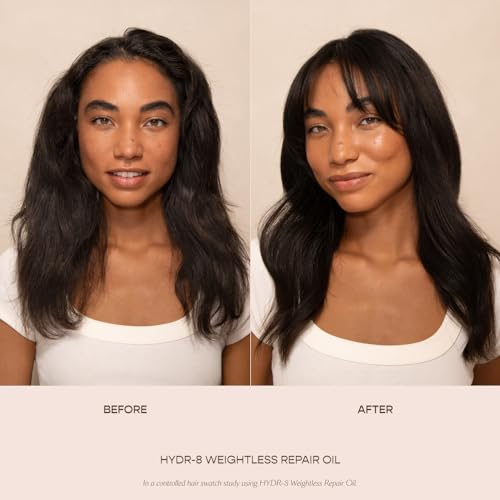 VEGAMOUR HYDR-8 Weightless Repair Oil | Strengthens, Smooths and Adds Shine with Marula Oil and Vitamin C | For All Hair Types | Formulated Without Silicones, Vegan and Cruelty-Free (1.7 Fl Oz)