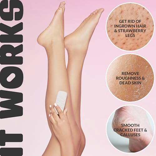 GET EVEN LEG SCRUB: Exfoliating Stone for Body & Leg Exfoliator for Strawberry Legs, Ingrown Hair, KP Bump - Stone Body Scrubber for Dry Skin & Feet, Dead Skin Remover for Body