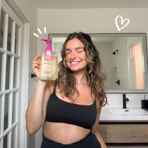 b.tan Clear Gradual Self Tan Gel | Glow Your Own Way Shimmer - Sunkissed Golden Bronze, Transfer Free, Best Extender, Moisturizing, Non Toxic Sunless Tanning Lotion, No Fake Tanner Smell, 16 Fl Oz