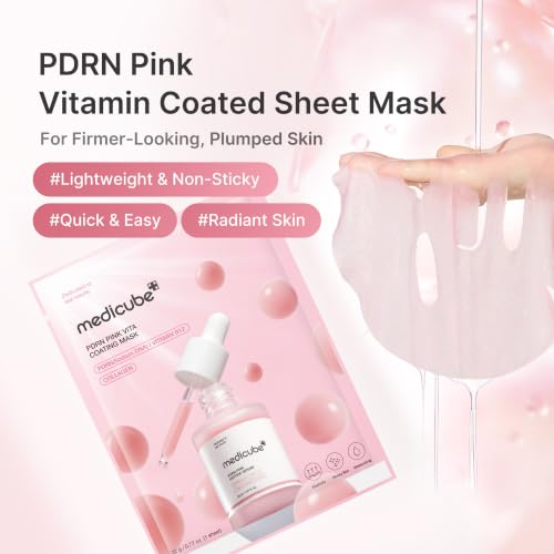 medicube Salmon DNA PDRN Pink Vitamin Coated Sheet Mask 10EA
