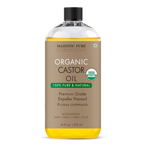 Majestic Pure USDA Organic Castor Oil - 16 Fl Oz