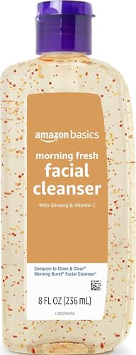 Amazon Basics Morning Fresh Facial Cleanser with Ginseng and Vitamin C, 8 fl oz