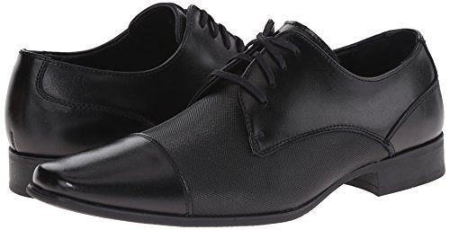 Calvin Klein Men's Bram Oxford, Black Diamond Leather, 9