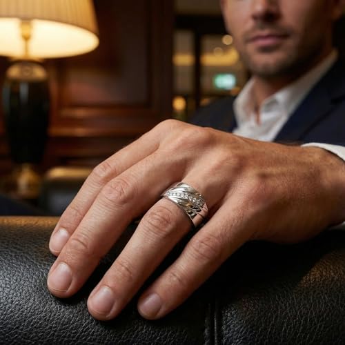 P3 POMPEII3 Pompeii 1/6CT Mens Diamond Ring 10K White Gold - Size 8