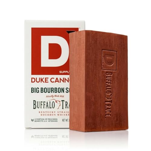 Duke Cannon Supply Co. Extra Large Bar Soap - Men's Natural Bar Soap With A Masculine Scent - Big American Bourbon Scented - All Skin Types - Hydrating Big Brick of Soap - Bourbon,10 oz
