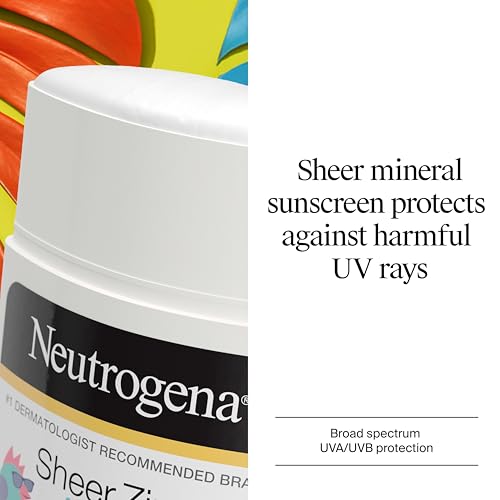 Neutrogena Sheer Zinc Oxide Kids Mineral Sunscreen Stick SPF 50+, 1.5 oz