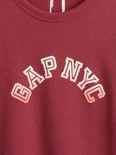 GAP Men's Fashion Logo Crew Sweatshirt, Red Clay, X-Large