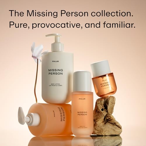 PHLUR Missing Person Body Oil, 4 Oz – Skin Musk Bergamot & Jasmine