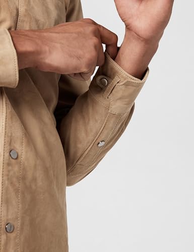 [BLANKNYC] Mens Luxury Clothing Suede Shirt Jacket, Comfortable & Stylish Shacket, Trending UP, Medium