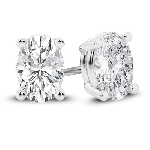 Belacqua 14K White Gold IGI Certified 0.50 Carat Oval Cut Lab Grown Diamond