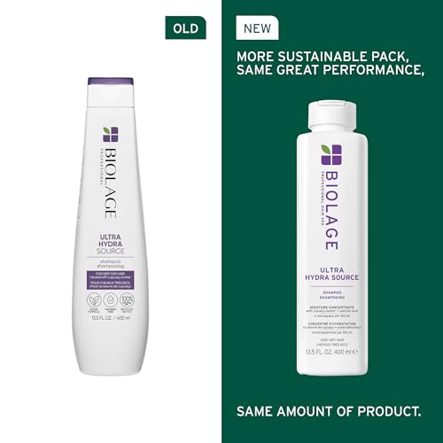 Biolage Ultra Hydra Source Shampoo & Conditioner Set | Anti-Frizz Deep Conditioner Renews Hair's Moisture | For Very Dry Hair | Silicone-Free | Vegan